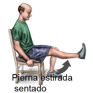 Elongación de la pierna sentado