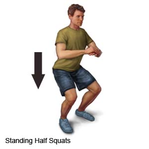 STANDING HALF SQUATS