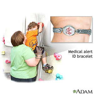 Medical alert ID bracelet